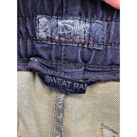 Silver Jeans Womens Sz 28x27 Joga Sweat Pant Jeggings Dark Denim Pants Pockets - Picture 11 of 15